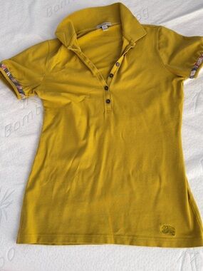 Mustard Yellow Polo Shirt with Button